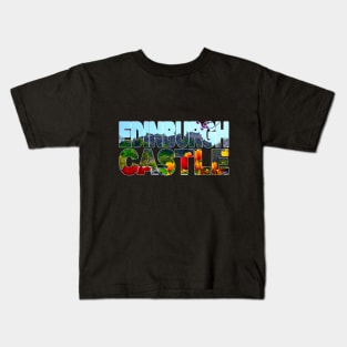 EDINBURGH CASTLE - Scotland with Tulips Kids T-Shirt